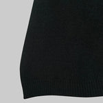 Flared Sleeves High-Low Contrast Color Split-Joint High Neck Pullovers Sweater Tops