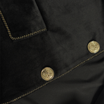 Men's Vintage Stand Collar Velvet Multi-Button Jacket
