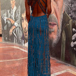 Margovil Criss Cross Open Back Tie Dye Maxi Dress