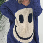 Confidence Is Everything Knit Smiley Face Long Sleeved Sweater
