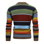 Men's Colorblock Lapel Sweater Jacket