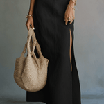 Quiet Allure Effortless Noir Flow Maxi Dress