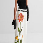 H-Line Flower Print Skirts Bottoms