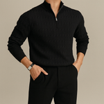 Marcivo Ivory Crest Zip Knit