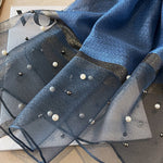 Sun-Protection Beaded See-Through Shawl&Scarf