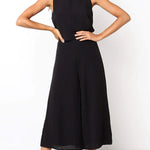 Basic Everyday Round Neck Tank Cropped Wide Leg Jumpsuit