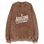 Adulting One Star Do Not Recommend Vintage Sweatshirt