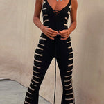Margovil Lace-Up Tie Dye Cami Jumpsuit