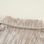 Golden Velvet Loose Fit Chest Pockets Buttoned Shirt