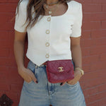 Fashionable for Fall Square Neck Short Sleeve Button Up Jacket