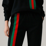 Contrast Color Striped Casual Pants Bottoms Trousers