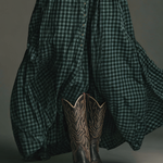 Women's Plaid Long Sleeve Shirt Maxi Dress