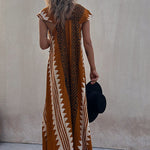 Beach Dates Ethnic Print A-line Maxi Dress