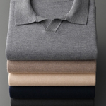 PREMIUM CASHMERE BUTTONLESS SWEATER POLO