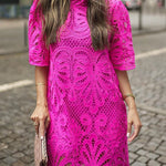 Reason To Smile Crochet Lace Mini Dress