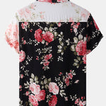 Two Tone Floral Print Shirt & Swim Shorts