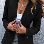 Fashion Commuter Solid Color One Button Suit Coat
