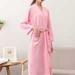 Comfortable Solid Bandage Thin Pajama Robe