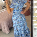 Alisa™ | V-Neck Dress with Floral Pattern