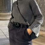 Ribbed Turtleneck Sweater