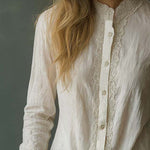 Retro Ruffle Cuffs Lace Blouse