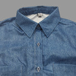 High-Low Loose Gradient Printed Split-Joint Split-Side Lapel Blouses&Shirts Tops