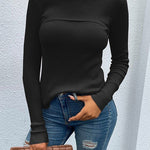 Turtleneck Bodycon Long Sleeves Knit Sweater