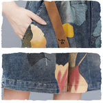 Original Floral Wide Leg Denim Shorts Bottoms