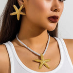 Santorini Starfish Necklace ~ Gold