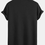 Short Sleeved Jacquard Textured Polo