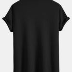 Short Sleeved V-Neck Ribbed Polo & Straight Leg Ribbed Pants