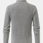 Leather Buckle Turtleneck Sweater