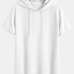 Muscle Fit Ribbed Hooded T-Shirt