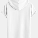 Ribbed Hooded  Arc Hem T-Shirt