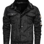 Regular Fit Faux Fur Lined Faux Suede Jacket