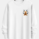 Graffiti Smiley Bear Print Relax Fit Sweatshirt