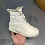 Maddie | White Qulted Boots