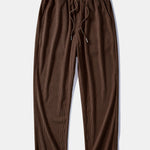 Relax Fit Contrast Corduroy Polo Collar Sweatshirt & Straight Leg Corduroy Pants