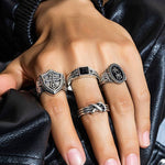 Simple Fashion Cross Ring 4Pcs/set