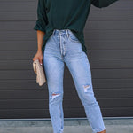 Margovil High Rise Distressed Ripped Skinny Jeans