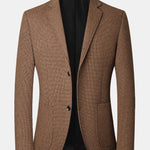 Wool Look Fine Check Blazer