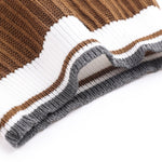 Textured Contrast Crew Neck Knit T-Shirt