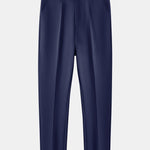 Stripe Waffle Johnny Collar Polo & Slim Fit Tapered Trousers