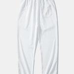 Geometry Rhombus Jacquard Button Up Shirt & Crinkle Textured Straight Leg Pants
