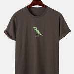 Cute Cartoon Dinosaur Print T-Shirt
