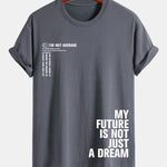 Regular Fit Positive Slogan Print Cotton T-Shirt