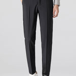 Retro Rhombus Geometric Knit Shirt & Slim Fit Tapered Trousers