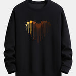 Dissolving Heart Print Relax Fit Sweatshirt