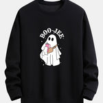 BOO JEE Ghost Print Relax Fit Sweatshirt