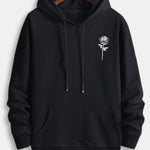 Rose Print Cotton Hoodie